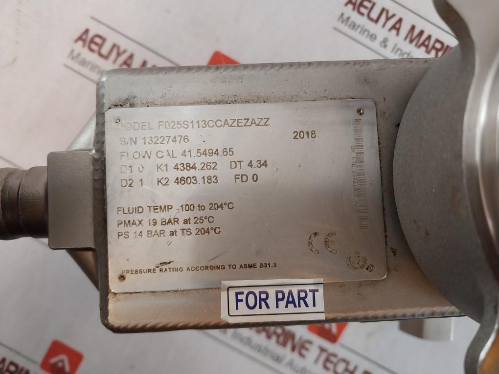 Micro Motion F025S113Ccazezazz Mass Flow Sensor 41.5494.65
