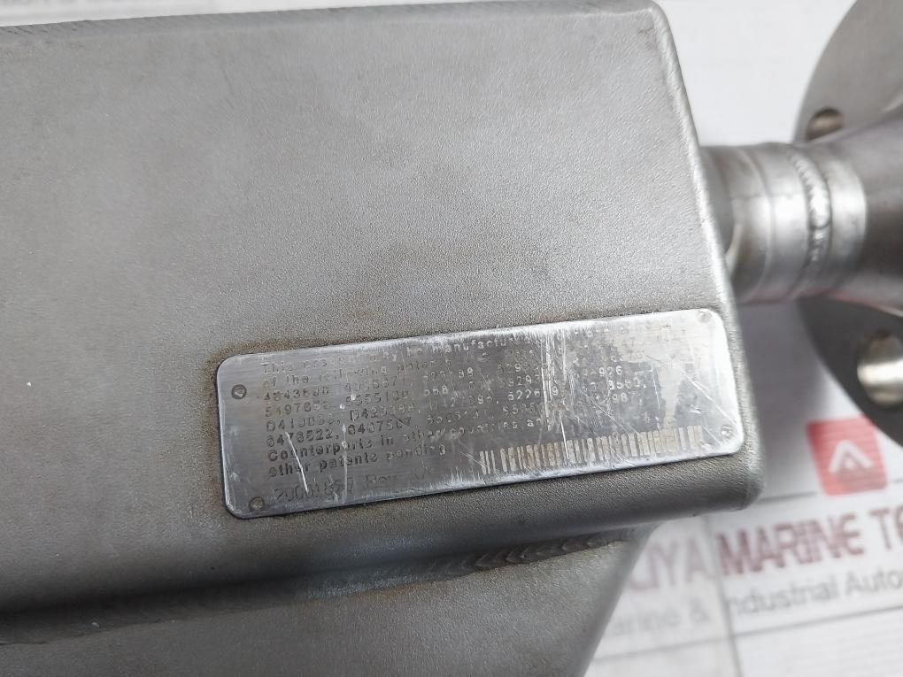 Micro Motion F100A129Crazez1Zz Mass Flow Sensor 276.124.67 Rev: Aa 50Bar 25 C