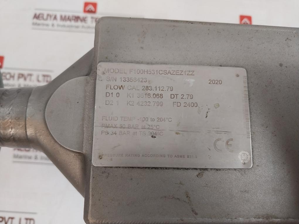 Micro Motion F100H531Csazez1Zz Mass Flow Sensor 283.112.79