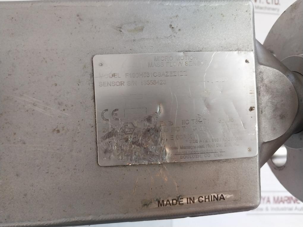 Micro Motion F100H531Csazez1Zz Mass Flow Sensor 283.112.79