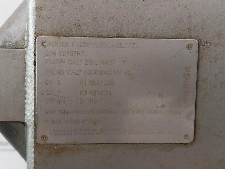 Micro Motion F100S128Ccazezzzz Flow And Density Meter 20001827 Rev.Bb Cmm063241