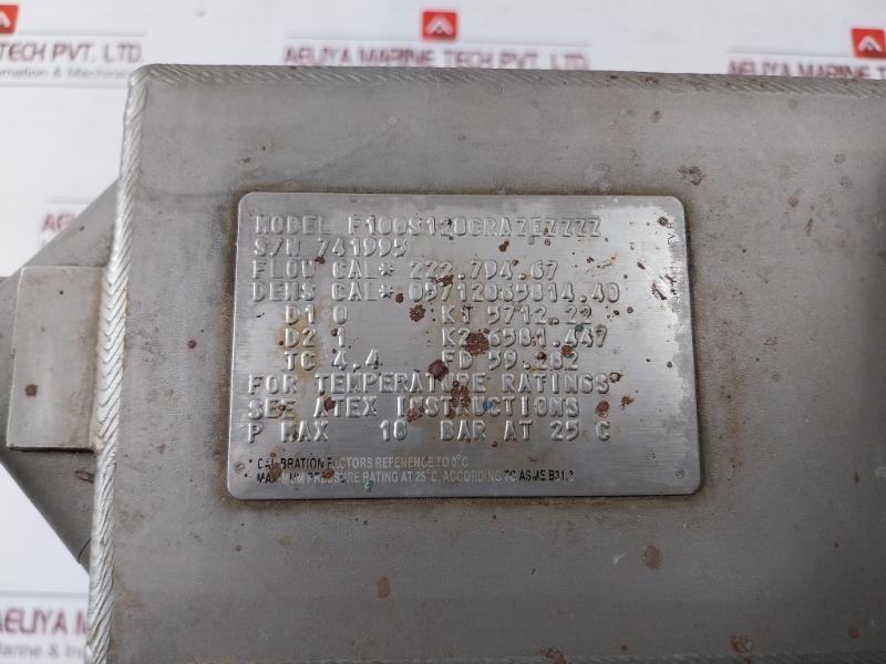 Micro Motion F100S128Crazezzzz Mass Flow Sensor 3007014 Rev: A 20001827