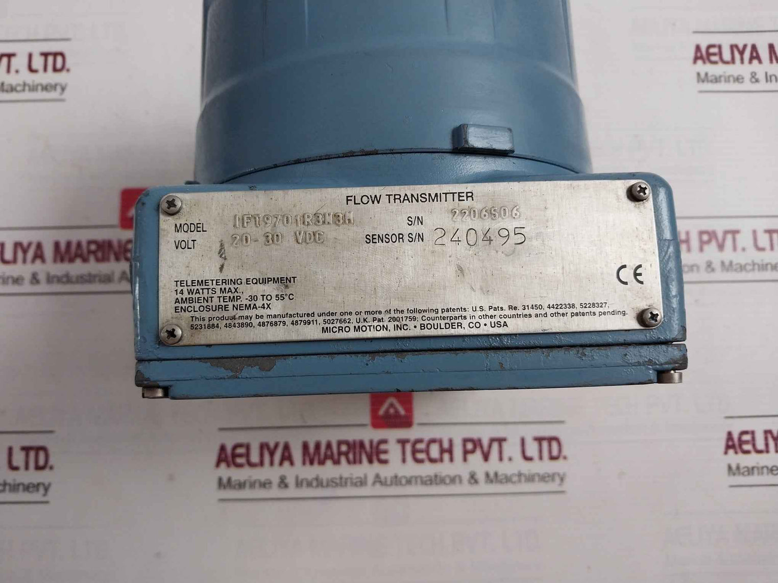 Micro Motion Ift9701R3N3M Flow Transmitter Rev: G 20-30 Vdc 14W -30 To 55˚C