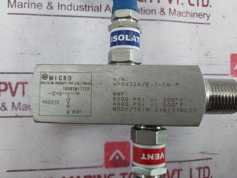 Micro Mpgv32A/R-1-cb-p Two Way Manifold Needle Valve M4516 877011803325