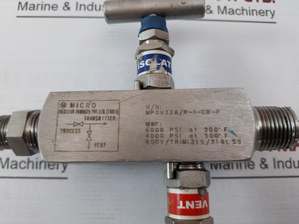 Micro Mpgv32A/R-1-cb-p Two Way Manifold Needle Valve Mp111620007708, M4010