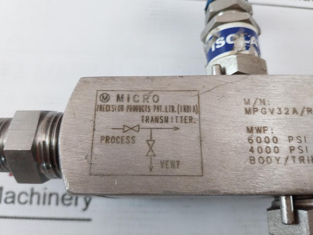 Micro Mpgv32A/R-1-cb-p Two Way Manifold Needle Valve Mp111620007708, M4010