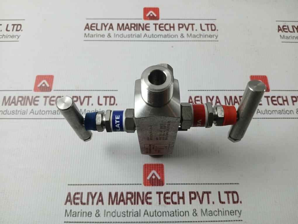 Micro Mpgv32a/r-1-cb-p Two Way Manifold Needle Valve 316l Ss 6000psi