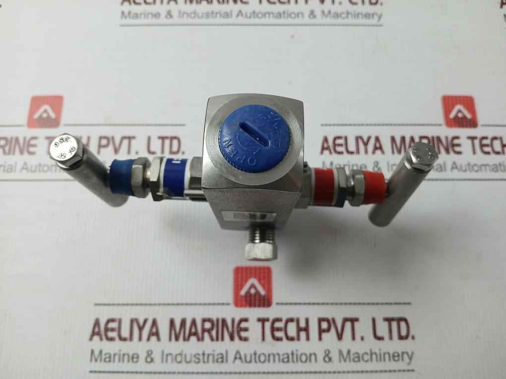 Micro Mpgv32a/r-1-cb-p Two Way Manifold Needle Valve 316l Ss 6000psi