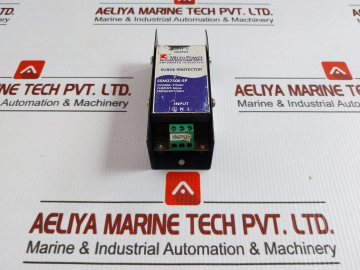 Micro Power Surge Protector 275Vac/6Amp Part No Ssm27506-sp