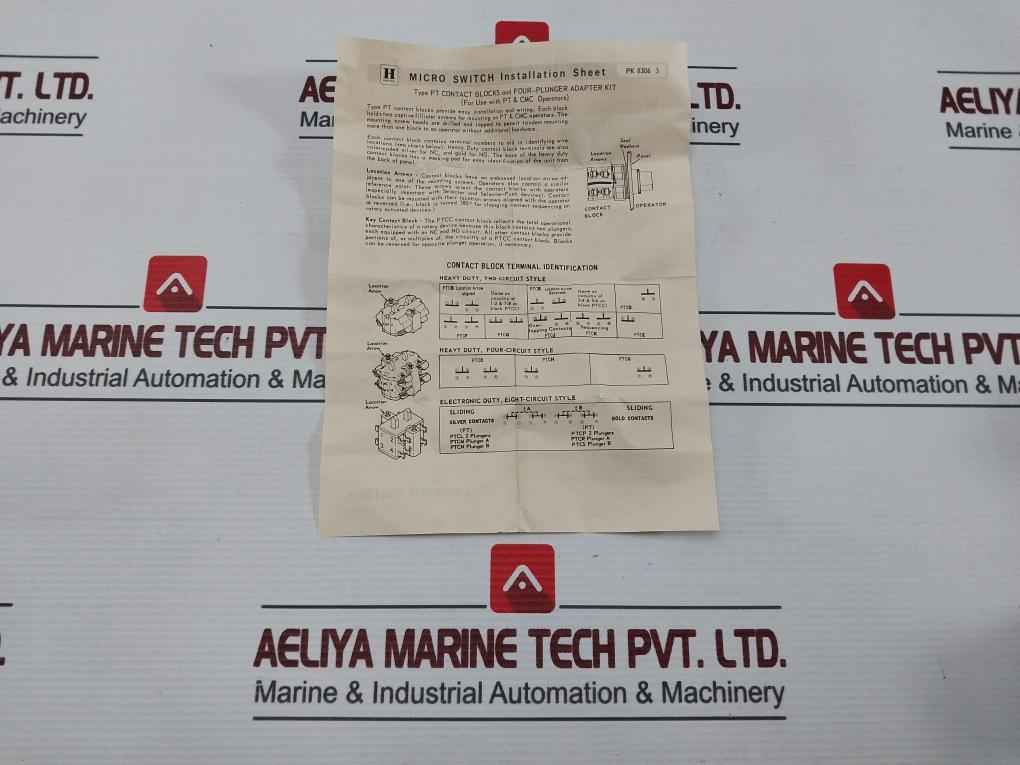 Micro Switch Ptcc Contact Block 600 Vac-125