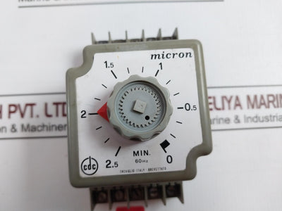 Micron 0411 Timer Delay Relay 110V 60Hz-150Sec 6A-380V, 0-2.5 Min