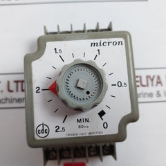 Micron 0411 Timer Delay Relay 110V 60Hz-150Sec 6A-380V, 0-2.5 Min