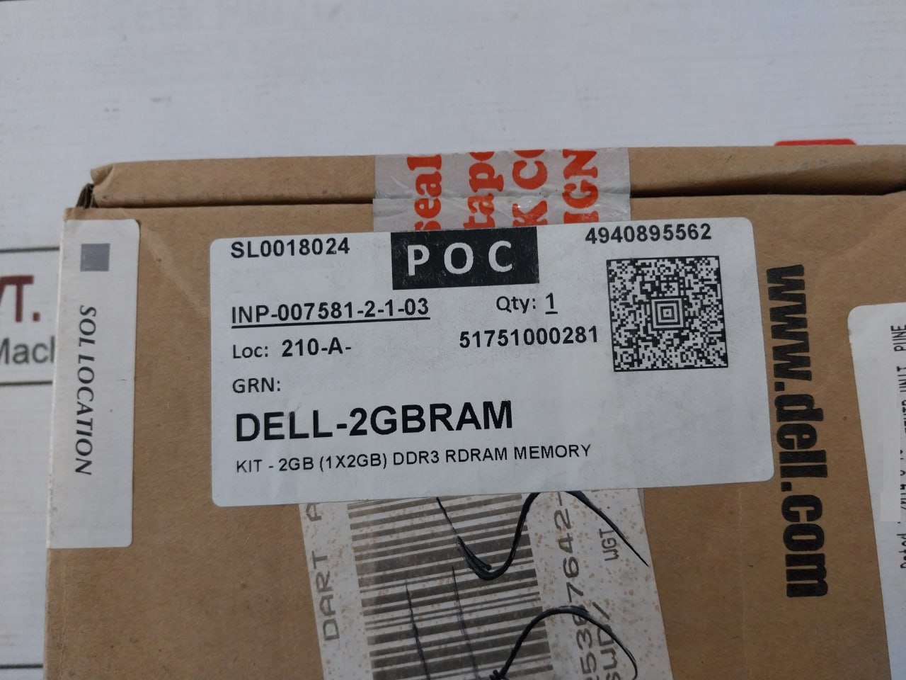 Micron 2Gb 1Rx8 Laptop Memory Ram Dpada2K021 A 0692 94V-0 Sl0018024