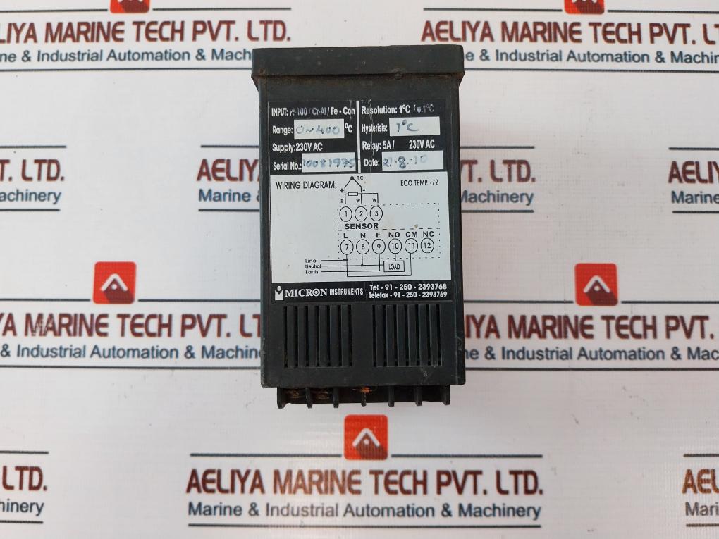 Micron Eco-temp-72 Digital Temperature Controller 5a/230v Ac
