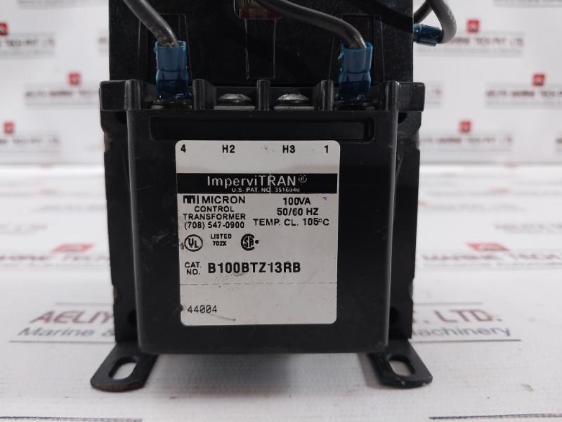 Micron Mpervitran B100Btz13Rb Control Transformer 600V 50/60Hz Amp 100Va