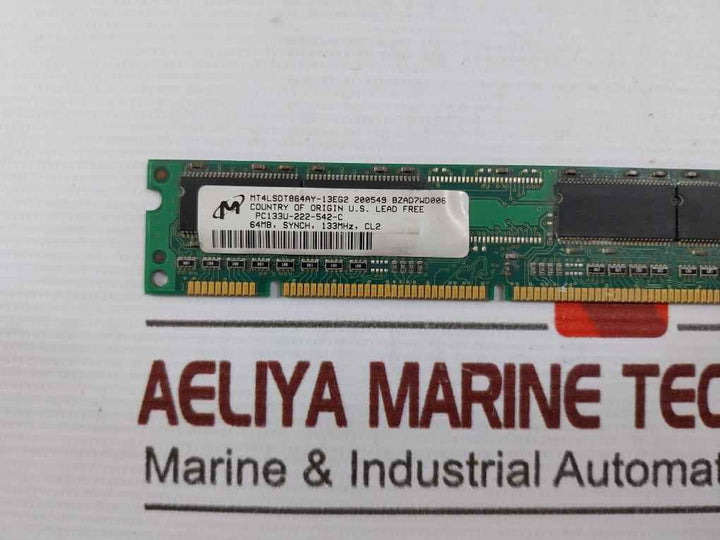 Micron Technology Inc. Mt4Lsdt864Ay-13Eg2 Sdram Memory Module 64Mb 133 Mhz