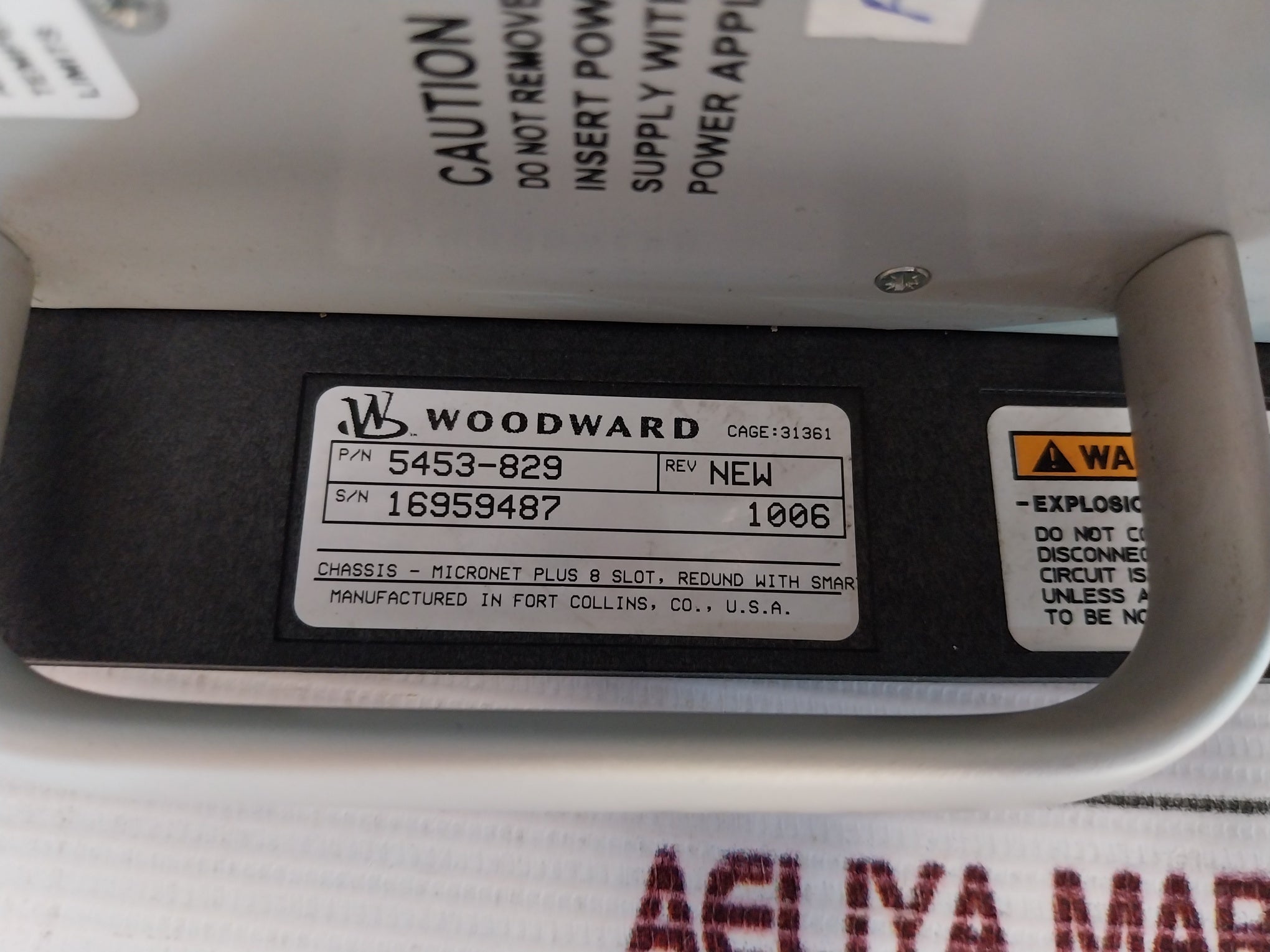 Woodward 5466-1002,5466-1035,5501-471,5458-127,5466-316,5464-648,5466-258 Rack