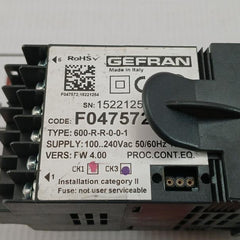 Microprocessor Temperature Controller 600-r-r-0-0-1 Gefran