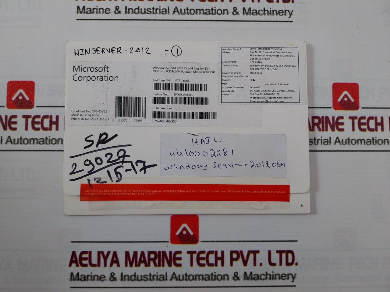 Microsoft P73-06165 Std Disc For Oem Software