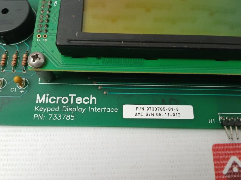 Microtech 0733785-01-0 Keypad Display Interface Assembly 323738