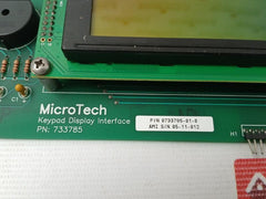 Microtech 0733785-01-0 Keypad Display Interface Assembly 323738