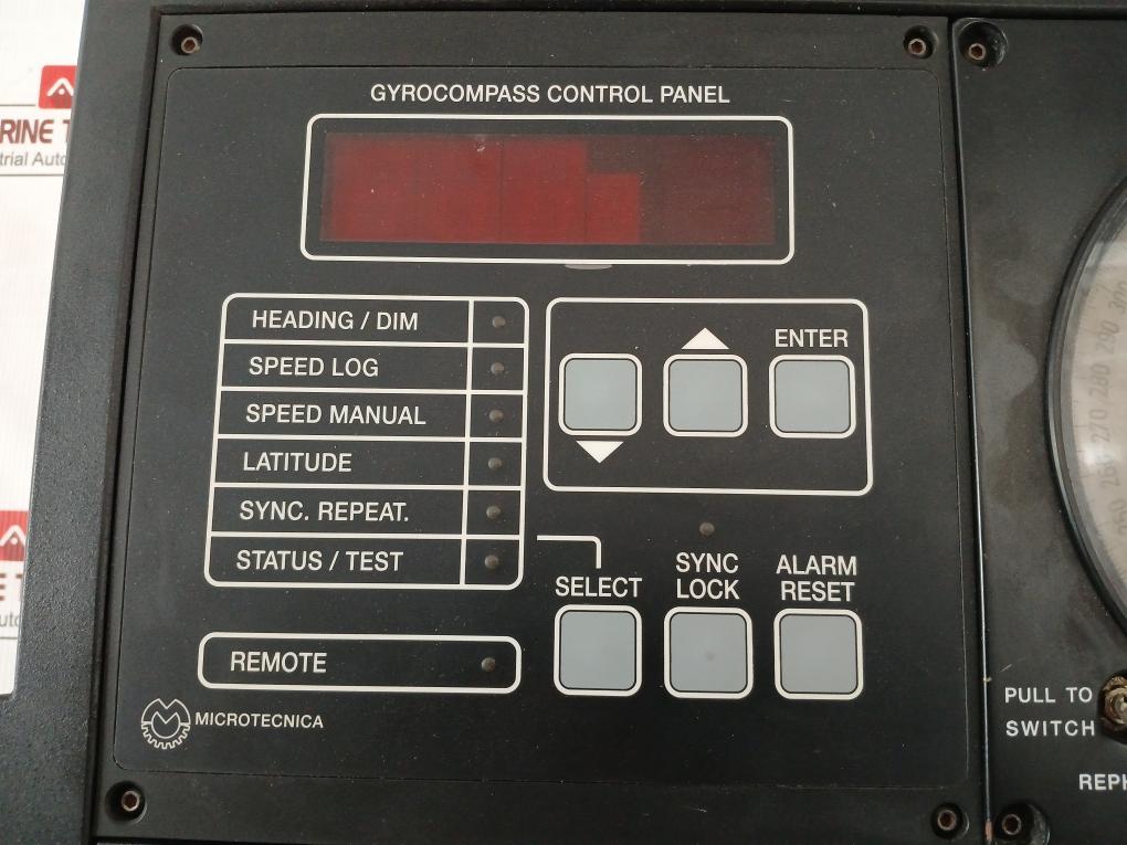 Microtecnica Gyrocompass Control Panel Mp 50-1 Input 5-0-5V Rev A Mp 37 Mk 2