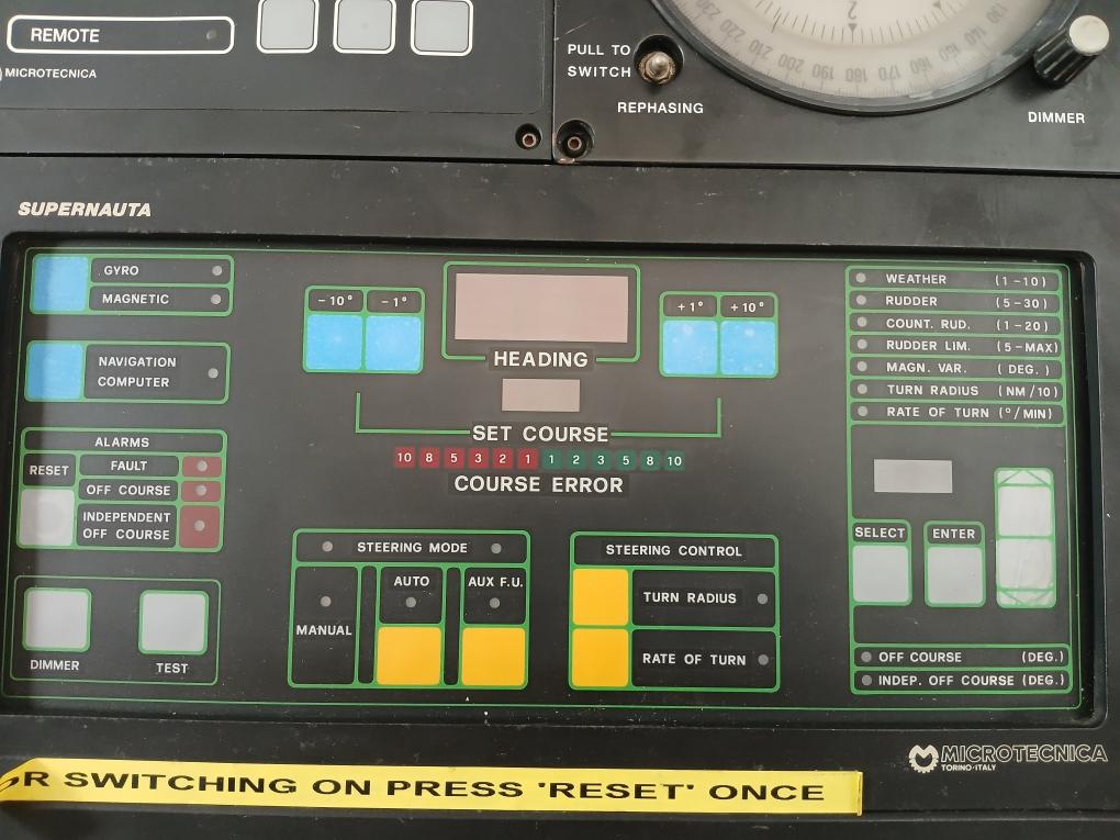 Microtecnica Gyrocompass Control Panel Mp 50-1 Input 5-0-5V Rev A Mp 37 Mk 2