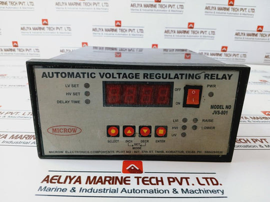 Microw Electronics Jvs-801 Automatic Voltage Regulating Relay 110Vac