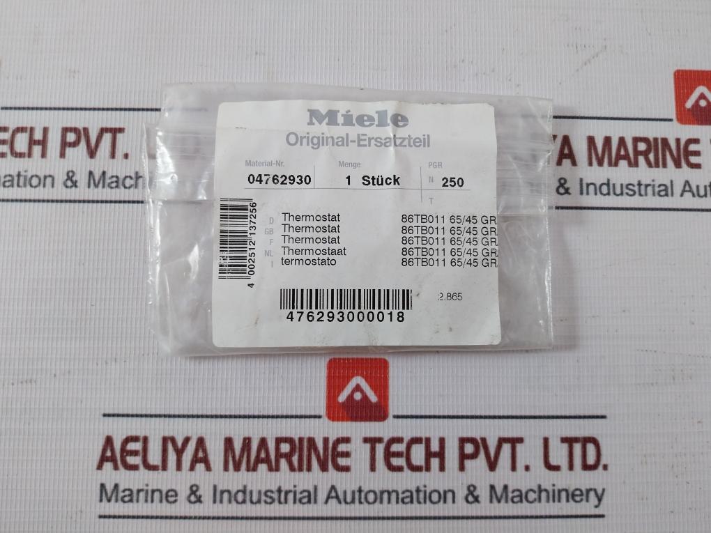 Miele 86Tb011 Temperature Regulator Thermostat For Tumble Dryer J9833 2.865