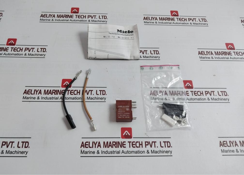Miele Bv 1156/43 Relay With Wiring Harness And Connector Plug 220V–240V 50Hz