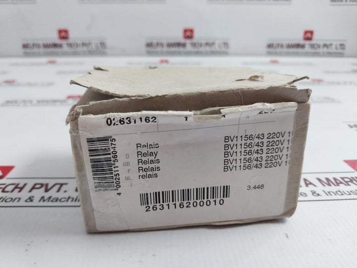 Miele Bv 1156/43 Relay With Wiring Harness And Connector Plug 220V–240V 50Hz