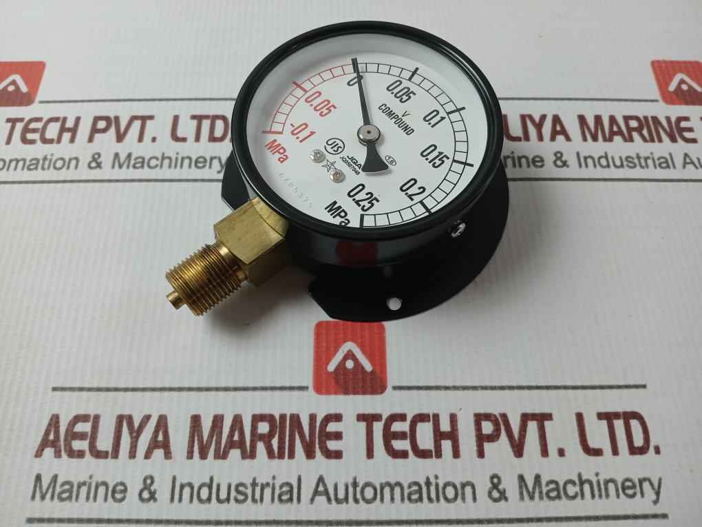 Migishita Jq0507048 Compound Pressure Gauge -0.1 To +0.25 Mpa