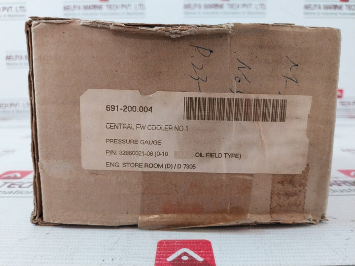 Migishita Sus-316 Pressure Gauge Bu3/8X100X10Kxbar 691-200.004 0199422