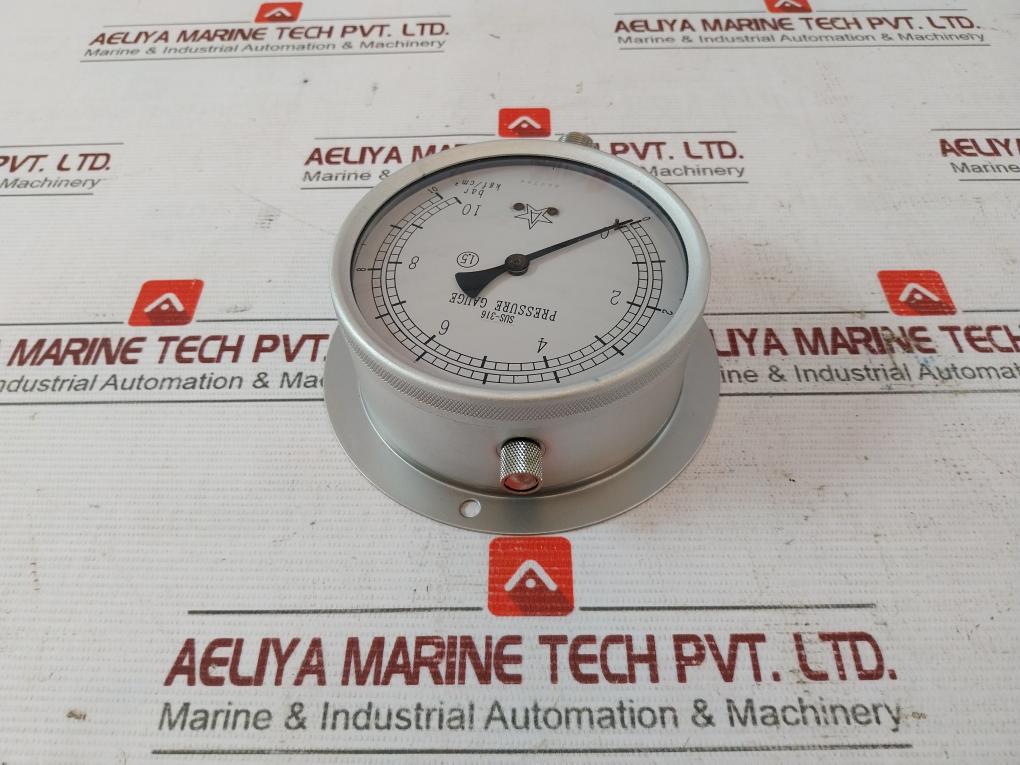 Migishita Sus-316 Pressure Gauge Bu3/8X100X10Kxbar 691-200.004 0199422
