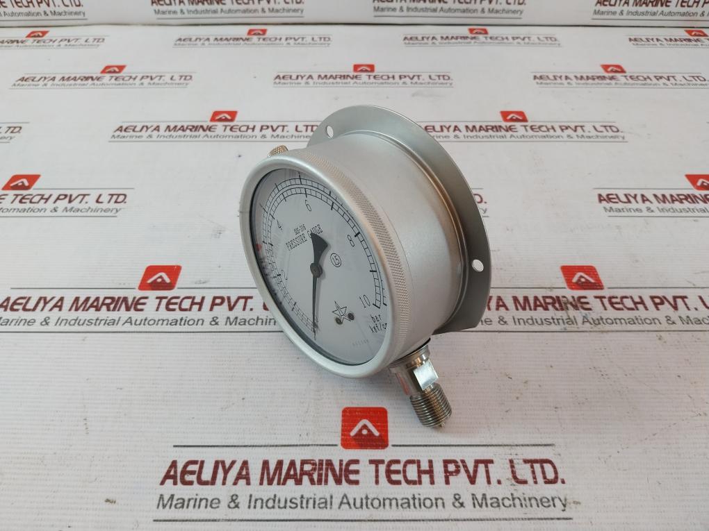 Migishita Sus-316 Pressure Gauge Bu3/8X100X10Kxbar 691-200.004 0199422