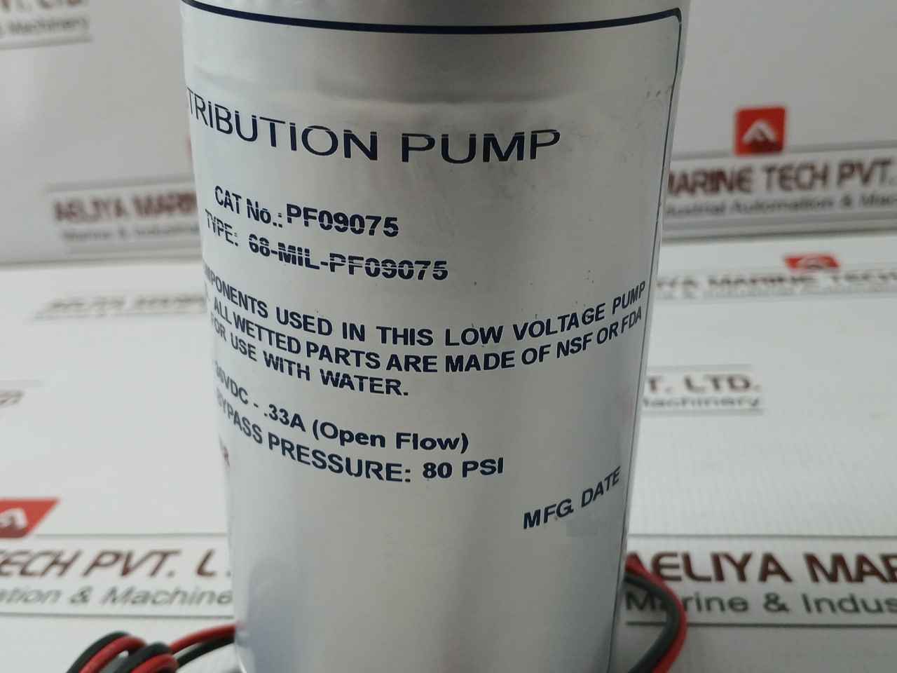 Millipore Pf09075 Distribution Pump 36Vdc-33A 80 Psi