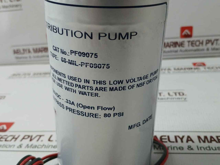 Millipore Pf09075 Distribution Pump 36Vdc-33A 80 Psi