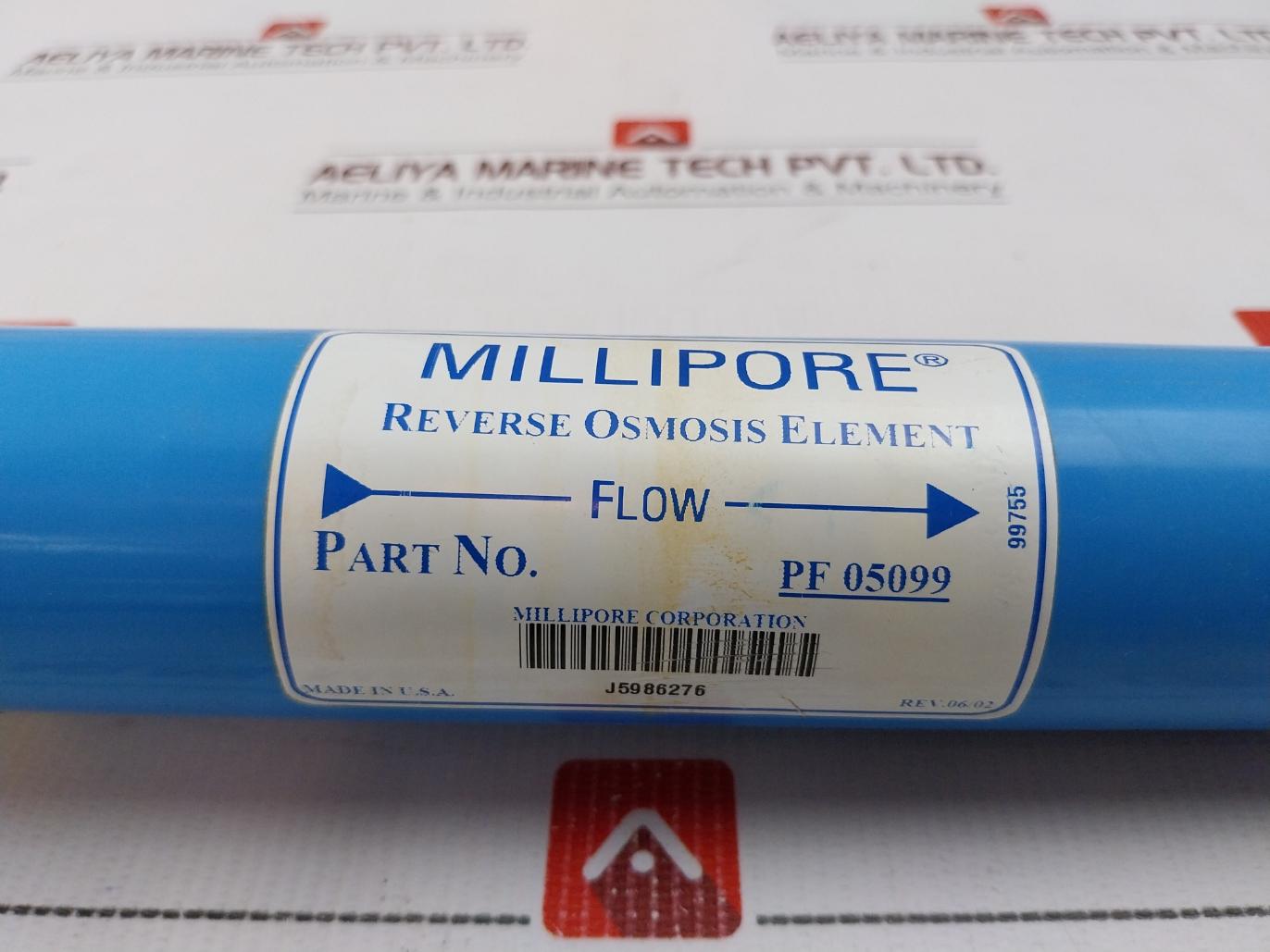Millipore Pf 05099 Reverse Osmosis Membrane Cartridge Rev 06/02