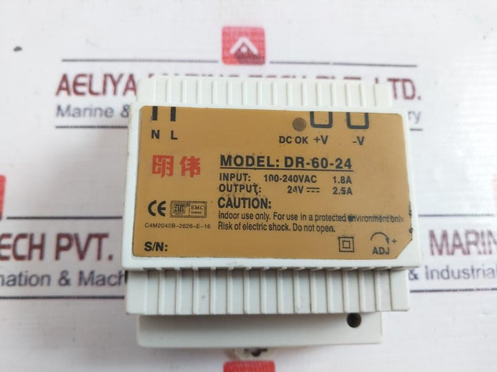 Ming Wei Dr-60-24 Power Supply 100-240Vac 1.8A