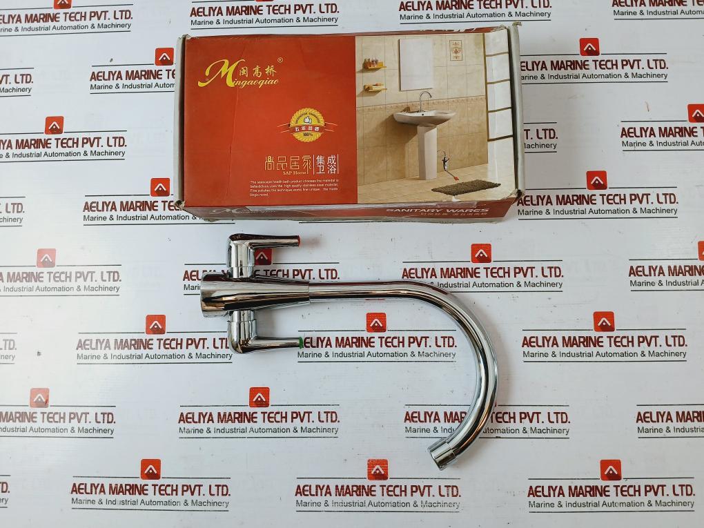 Mingaoqiao Modern Kitchen Mixer Tap Mono Twin Lever Swivel Chrome