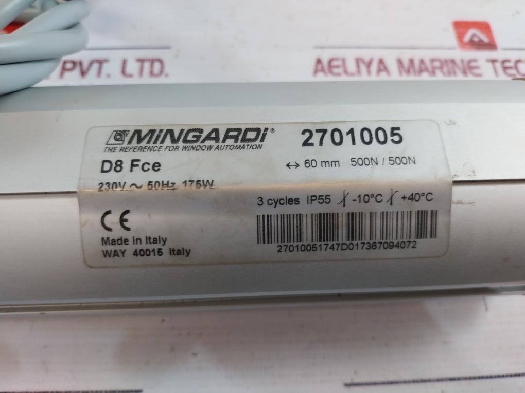 Mingardi D8 FCE 2701005 Linear Servo Motors and Actuator (Elevator)