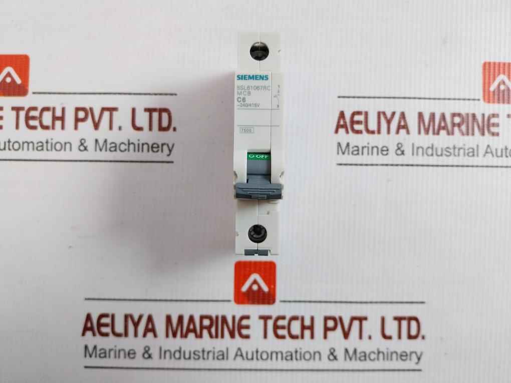 Miniature Circuit Breaker 240/415V Siemens 5Sl61067Rc