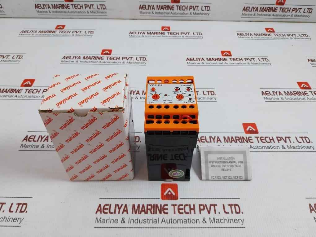 Minilec 110Vac Under/Over Voltage Monitoring Relay Vcf D2