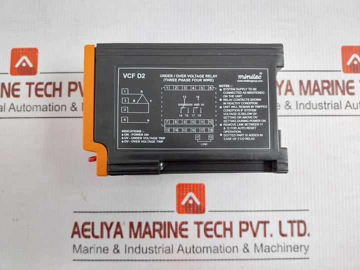 Minilec 110Vac Under/Over Voltage Monitoring Relay Vcf D2
