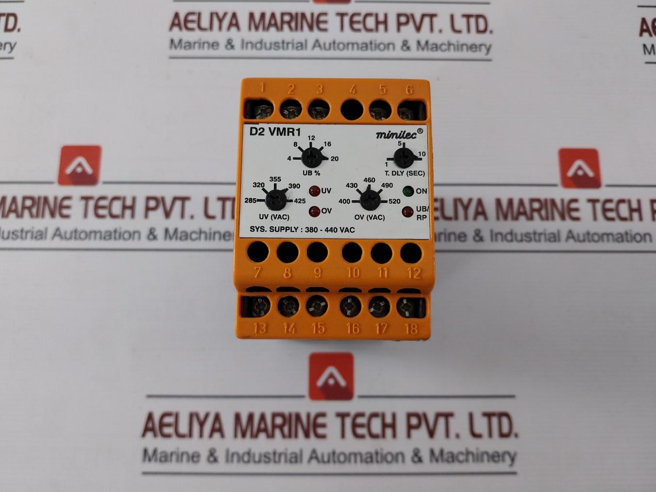 Minilec D2 Vmr1 Phase Failure Relay With Variable Under & Over Voltage Cutout