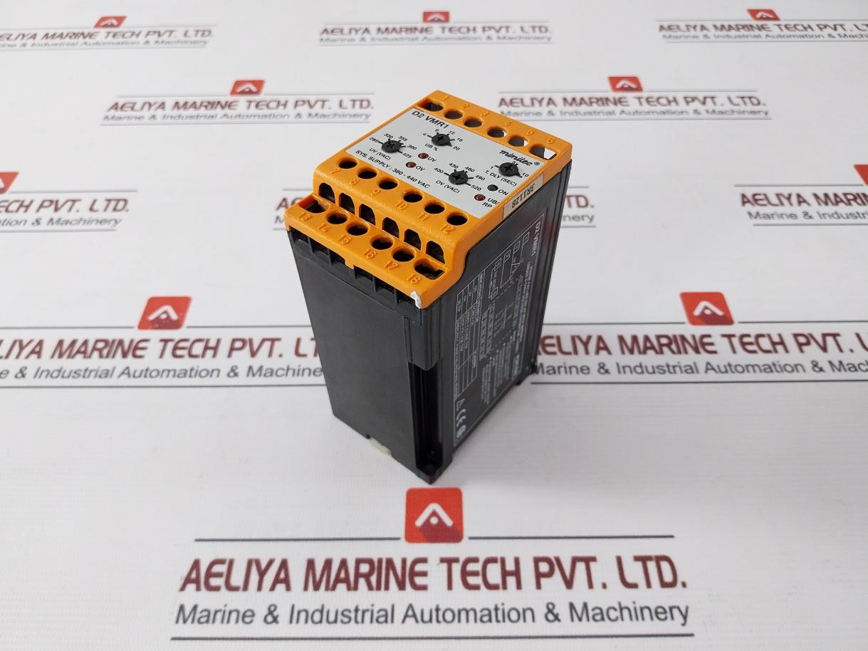 Minilec D2 Vmr1 Phase Failure Relay With Variable Under & Over Voltage Cutout