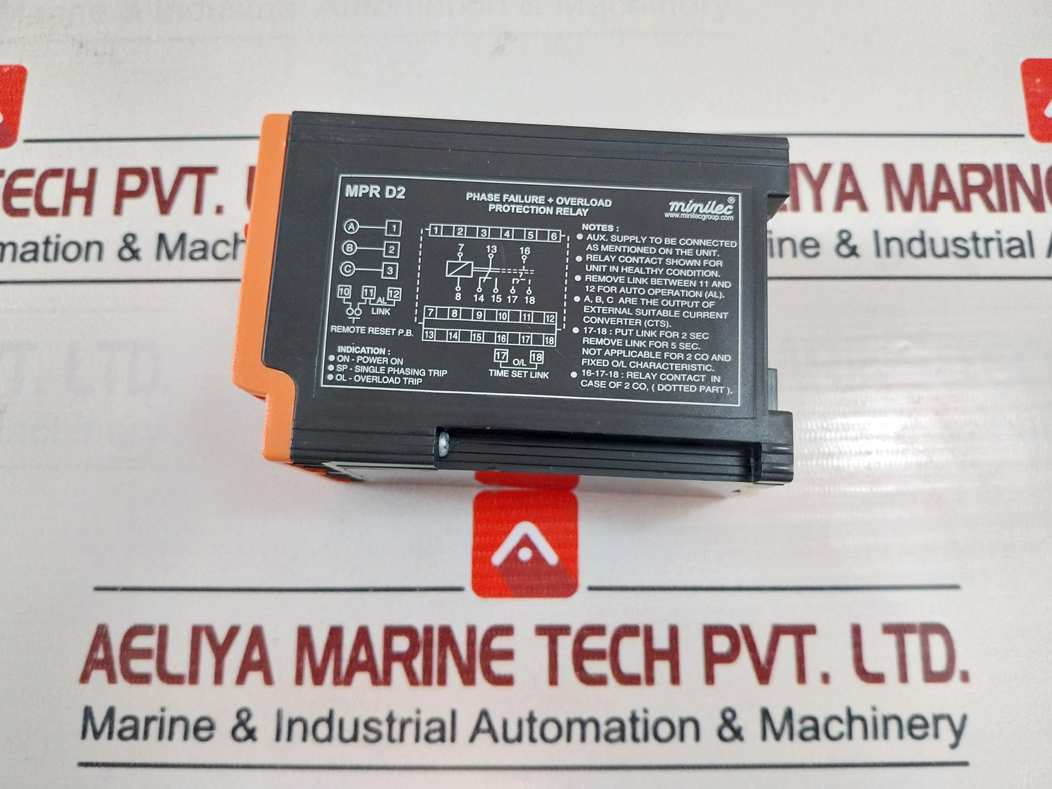 Minilec Mpr D2 Pump Protection Relay 415 Vac 0.4-1.0 Amp