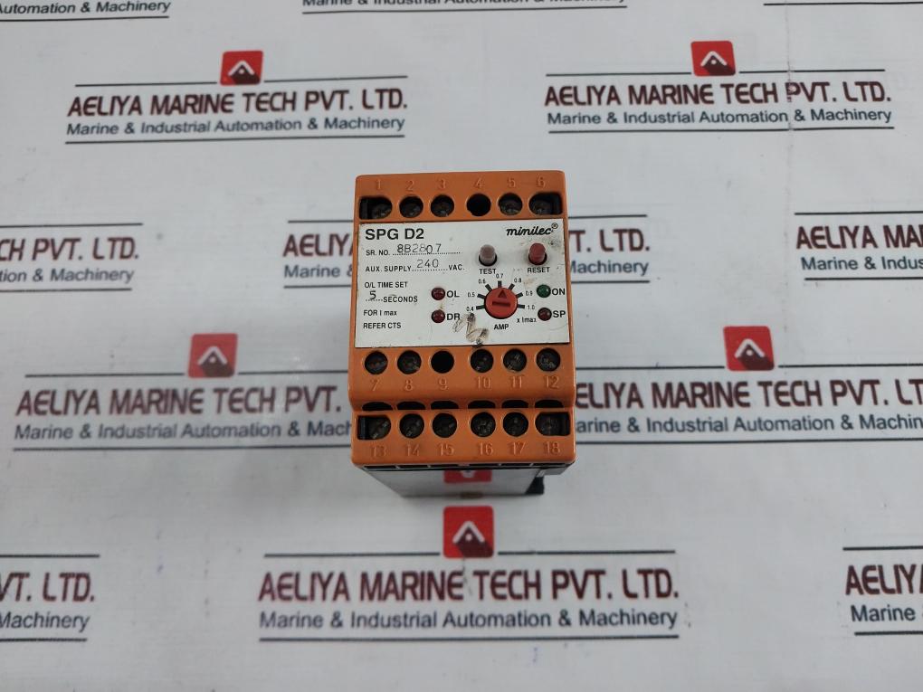 Minilec Spg D2 Phase Failure Protection Relay 240Vac