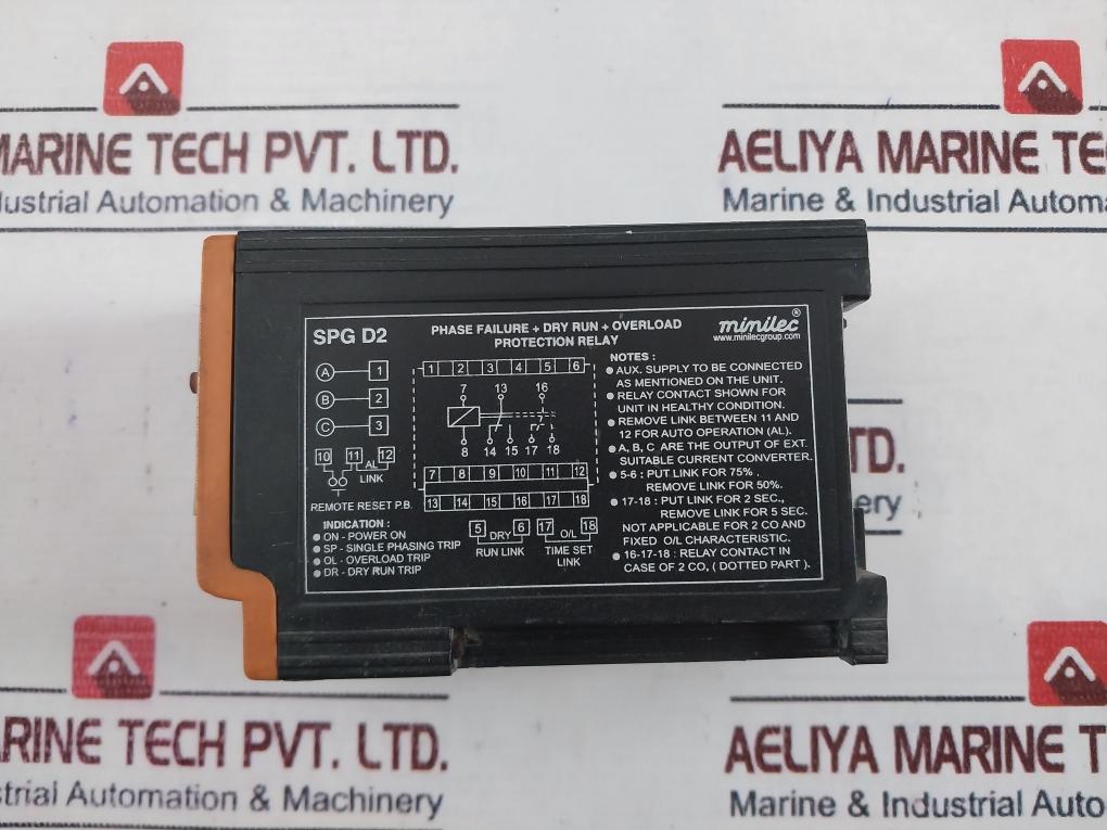 Minilec Spg D2 Phase Failure Protection Relay 240Vac