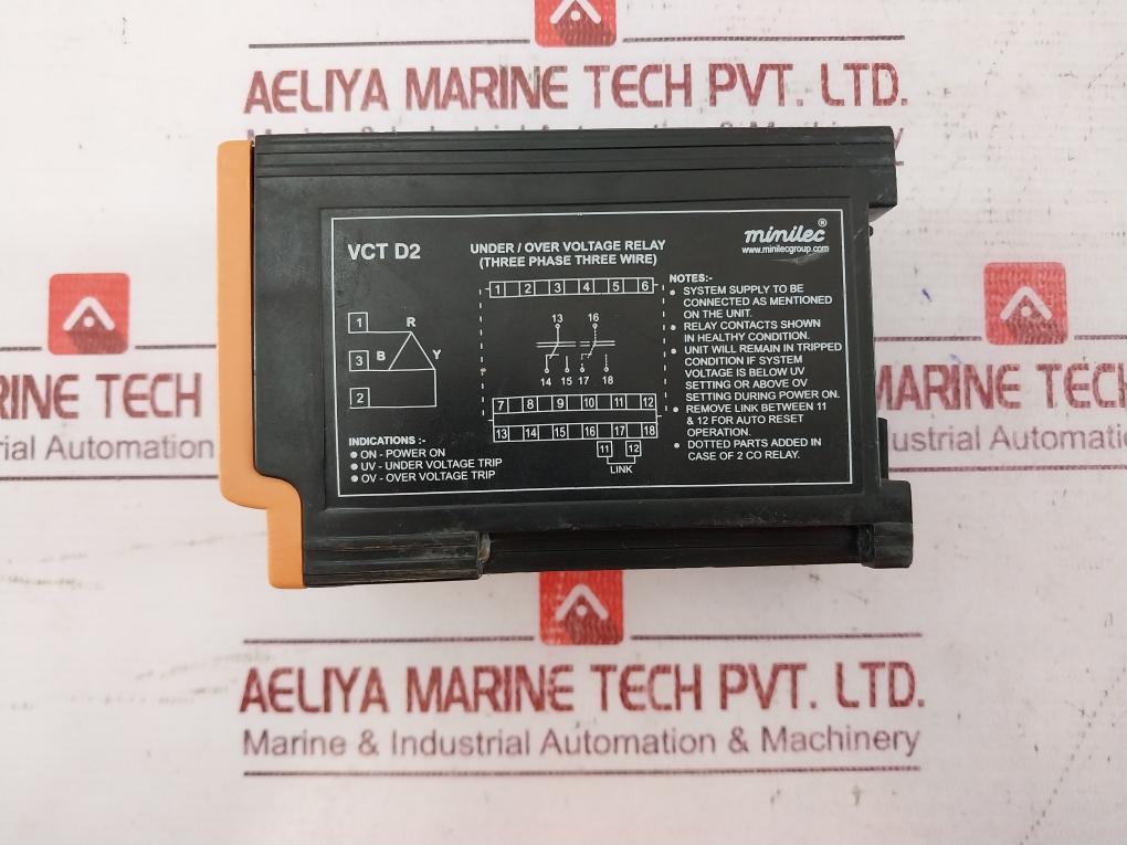 Minilec Vct D2 Under/Over Voltage Relay 2Co 415Vac